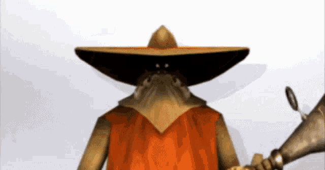 a cartoon character with a beard wearing a sombrero