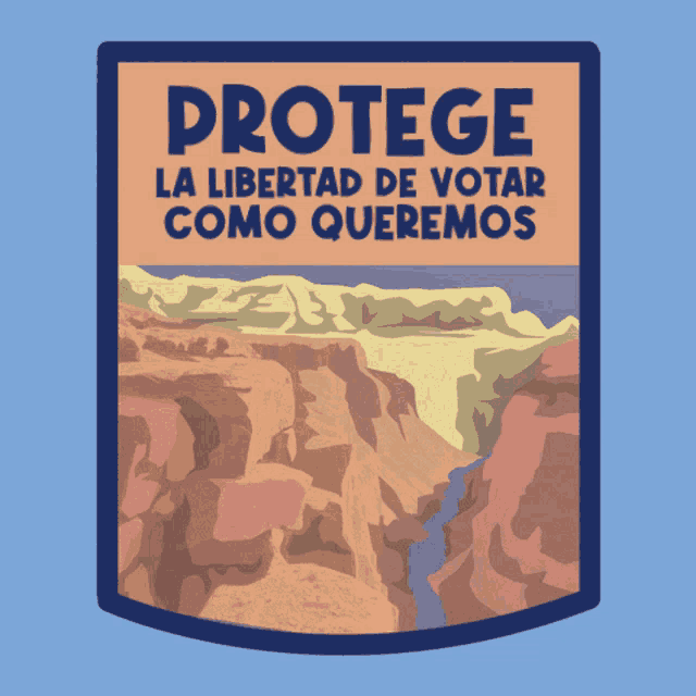 a sticker that says " protege la libertad de votar como queremos "