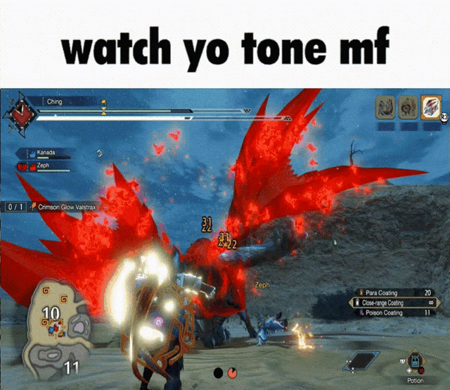 Monster Hunter Watch Your Tone Mf GIF - Monster Hunter Watch Your Tone Mf GIFs