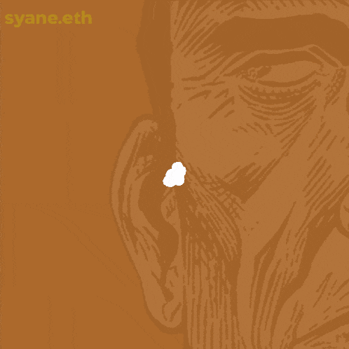 a brown background with white clouds and the website one.eth at the top