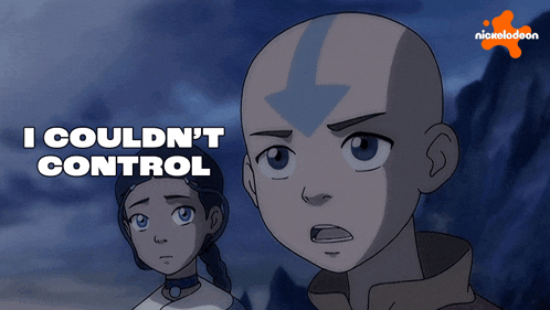 a cartoon of a boy and a girl with the words " i couldn 't control " below them