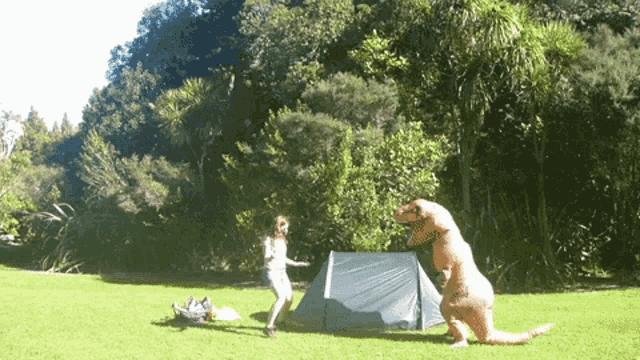 Lucylovescats Dinosaur GIF - Lucylovescats Dinosaur Camping GIFs