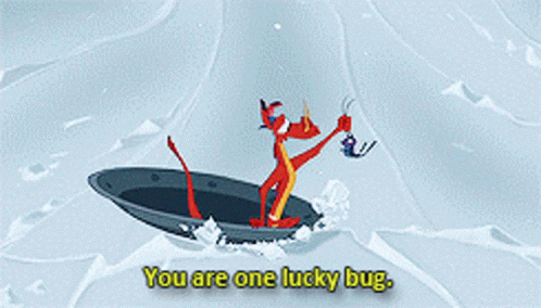 You Are One Lucky Bug Mulan GIF - You Are One Lucky Bug Mulan Mushu GIFs