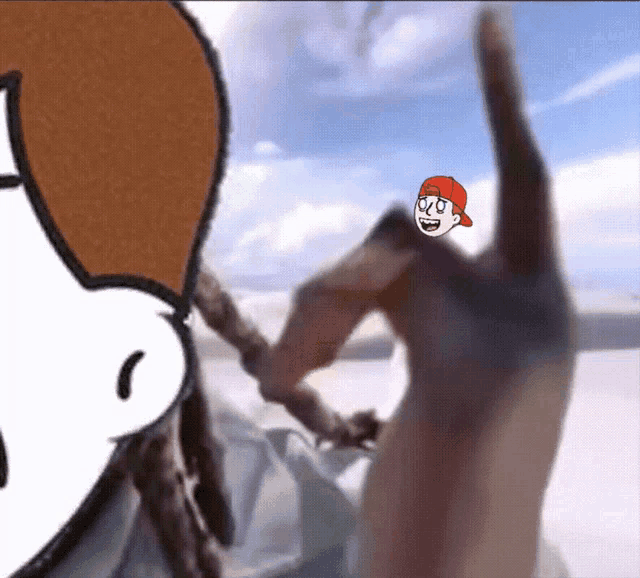 a cartoon character with a red hat and the number 20