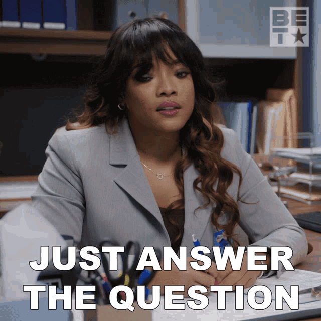 Just Answer The Question Hilda GIF - Just Answer The Question Hilda Karen Malina White GIFs