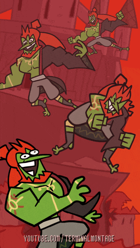 a cartoon of a group of monsters with youtube.com/terminalmontage written below them