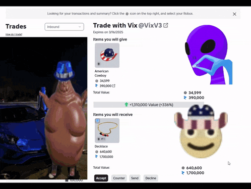 a screenshot of a website that says trade with vix @ vixv3 on it