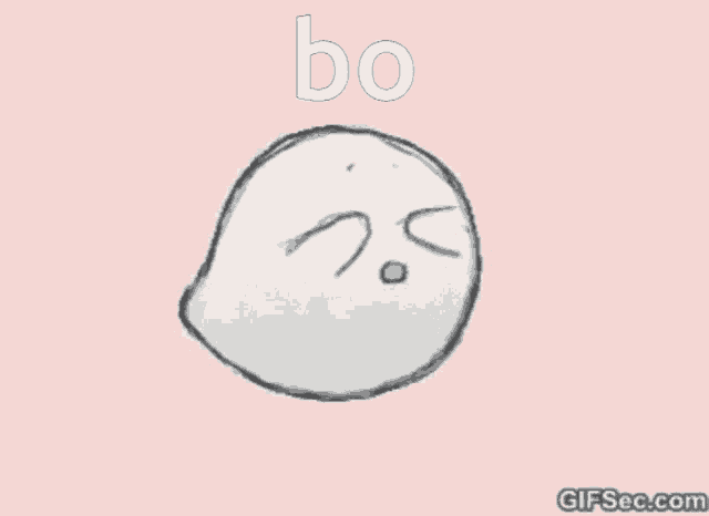 a cartoon drawing of a ghost with the word bo written on it