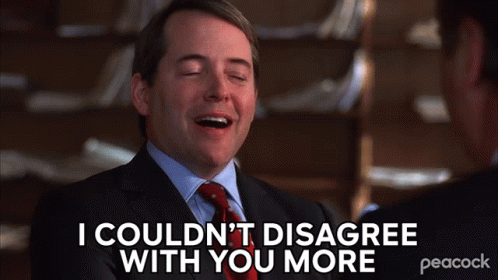 I Couldnt Disagree With You More Matthew Broderick GIF