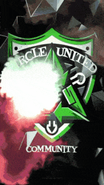 a circle united community logo with a smoke coming out of it