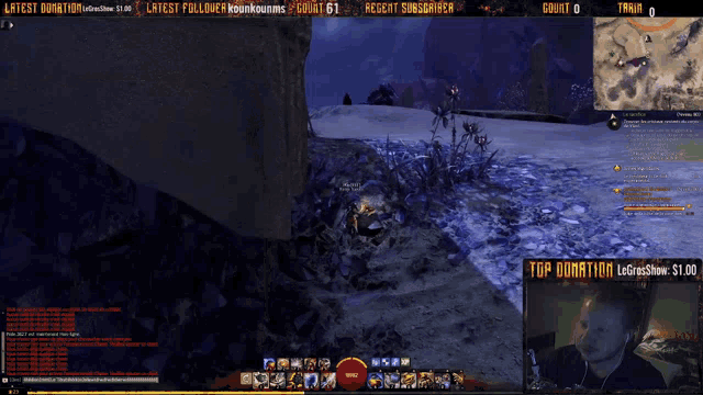 a screen shot of a video game with the words top donation on the bottom