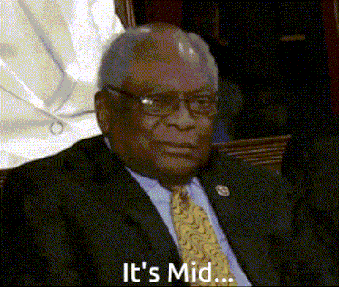 a man in a suit and tie with the words it 's mid behind him