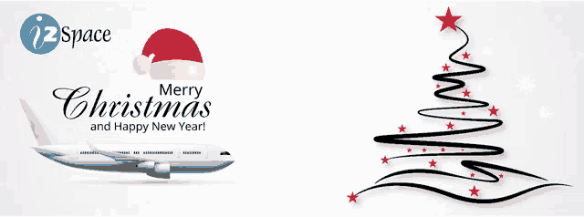 a merry christmas and happy new year greeting card