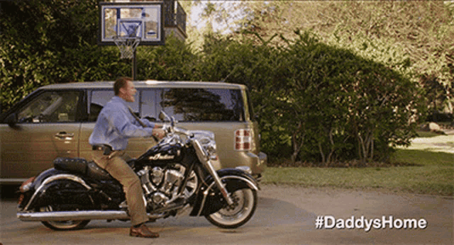 Will Ferrell Motorcycle GIF - Will Ferrell Motorcycle Daddys Home GIFs