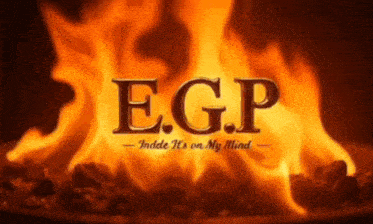 e.g.p is written in front of a flame