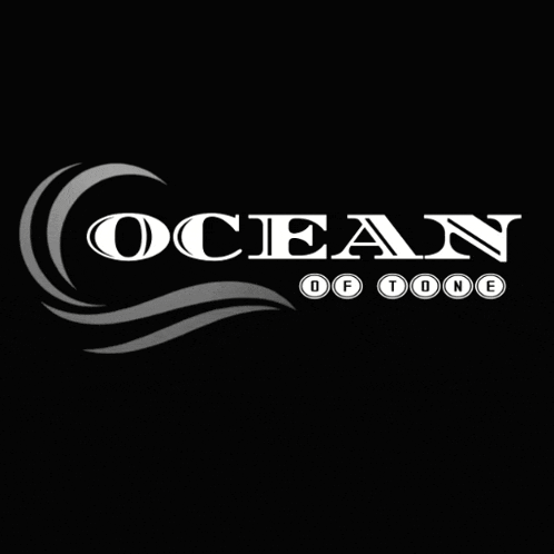 a logo for ocean of tone with a black background