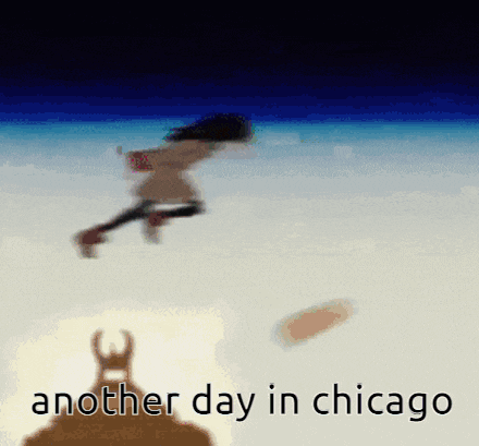 another day in chicago is written on a white background