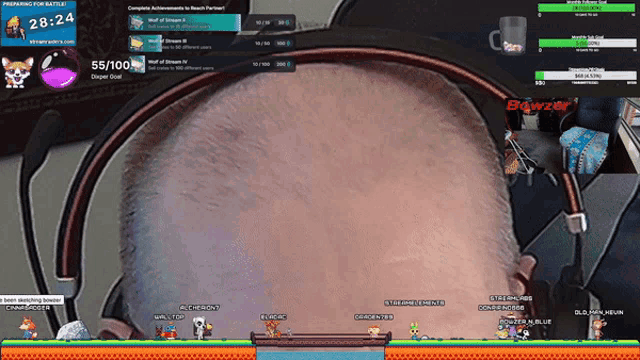a screenshot of a video game with the time of 8:24 on it
