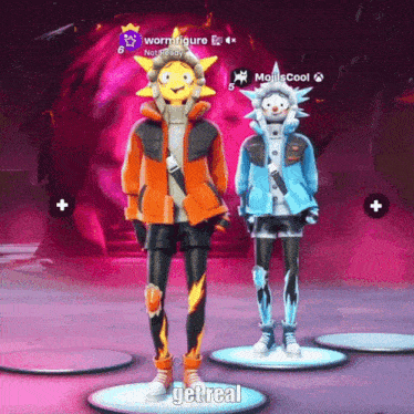 a video game character named wormfigure is standing next to another character