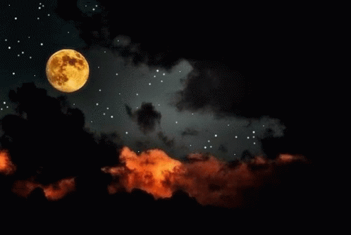 Moon Stars GIF - Moon Stars Clouds GIFs