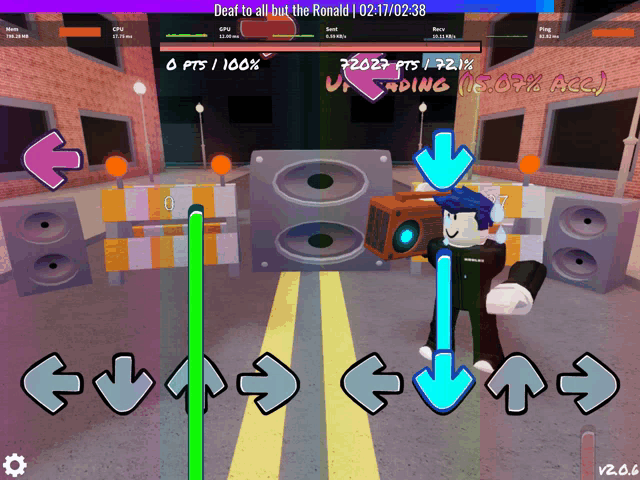 a screenshot of a video game that says ' deaf to all but the ronald ' at the top