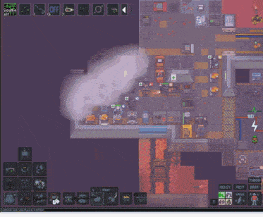 a screenshot of a video game shows a smoke coming out of a room