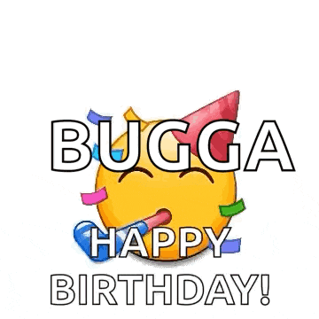 a happy birthday greeting card with a bunch of smiley faces wearing party hats and balloons .