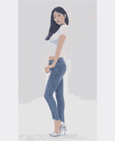 a woman 's hand is in the back pocket of a pair of blue jeans .