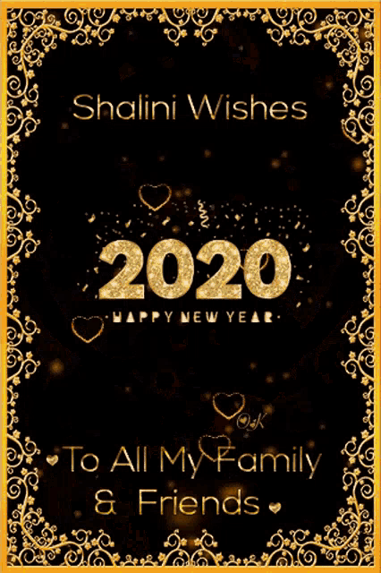 shalini wishes to all her family and friends for the new year 2020