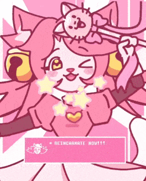 a drawing of a cat with a heart on her chest and the words reincarnate now