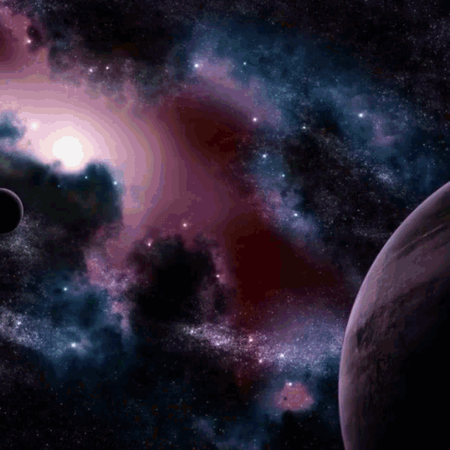 a planet in the middle of a galaxy