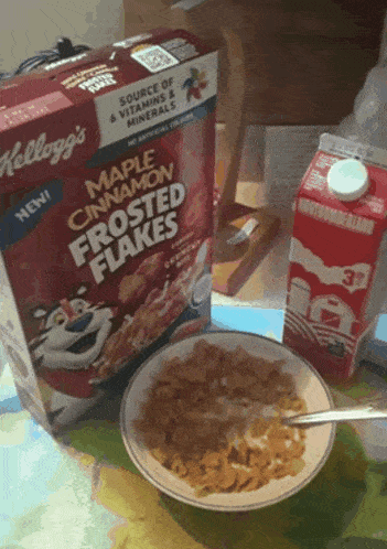 Frosted Flakes Cereal GIF - Frosted Flakes Cereal Maple Cinnamon Frosted Flakes GIFs