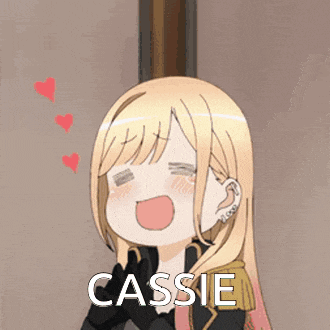 a cartoon drawing of a girl with the name cassie