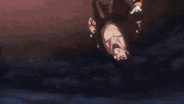 a man is flying through the air in a video game while another man watches .