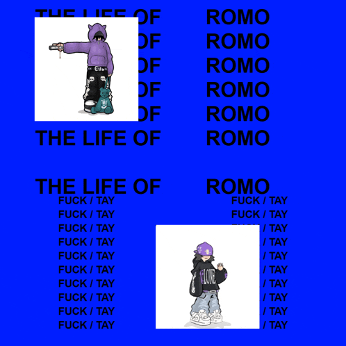 a poster that says the life of romo on the top