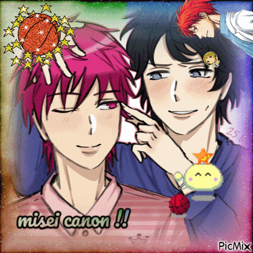 a collage of anime characters with the words ' misen canon ' at the top