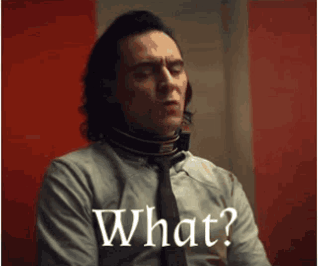 a man in a suit and tie is asking what ?