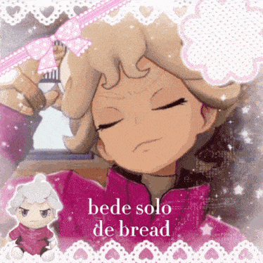 a picture of a cartoon character with the words bede solo de bread below it