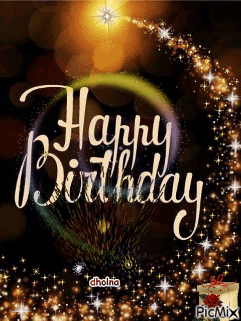 a picture of a happy birthday greeting card