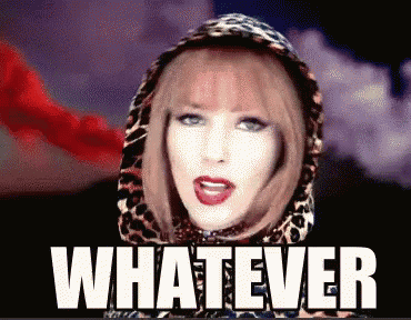 a woman is wearing a leopard print hood and the word whatever is above her