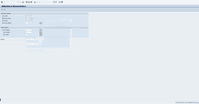 a screenshot of a attendance administration screen