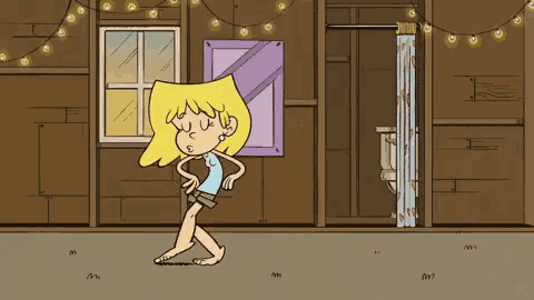 a cartoon of a girl standing in front of a window and a toilet