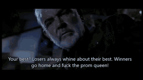 a man with a beard says your best losers always whine about their best