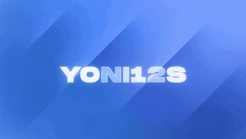 a blue background with yoni12s written in white