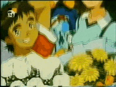 a cartoon drawing of a boy with a skull on the top