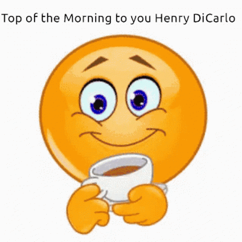 Top Of The Morning To You Henry Di Carlo Coffee GIF - Top Of The Morning To You Henry Di Carlo Coffee Tea GIFs