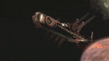 a dark blue background with a few glowing spots