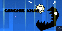 a game called cenghis khan is being played on a blue screen