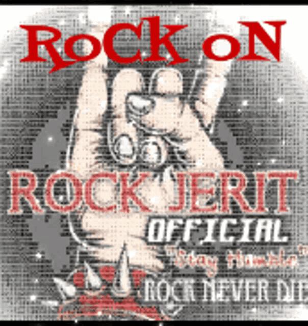 a poster that says rock on on it
