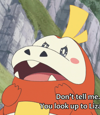 a cartoon character with the words " don 't tell me you look up to liza "